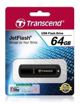Flash-носитель Transcend 64Gb JetFlash 350 TS64GJF350 USB2.0 черный