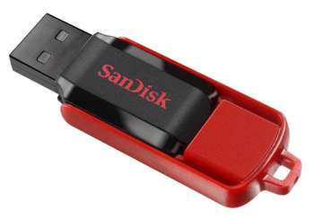 Flash-носитель SanDisk 64Gb Cruzer Switch SDCZ52-064G-B35 USB2.0 черный/красный