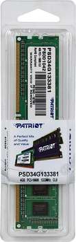 Оперативная память Patriot DDR3 4Gb 1333MHz (PSD34G133381) RTL без радиатора