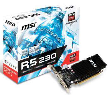 Видеокарта MSI PCI-E ATI R5 230 2GD3H LP Radeon R7 240 2048 2048Mb 64bit DDR3 625/1066 DVI/HDMI/CRT/HDCP RTL