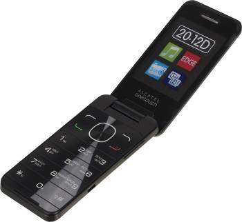 Сотовый телефон ALCATEL Мобильный телефон  OneTouch 2012D темно-коричневый раскладной 2Sim 2.8" 240x320 3Mpix BT GSM900/1800 GSM1900 MP3 FM microSDHC max8Gb