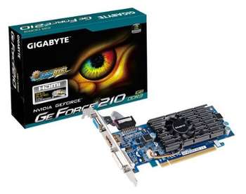 Видеокарта Gigabyte PCIE16 210 1GB GDDR3 GV-N210D3-1GI