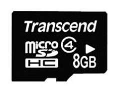 Карта памяти Transcend microSDHC 8Gb Class4  TS8GUSDHC4 + adapter