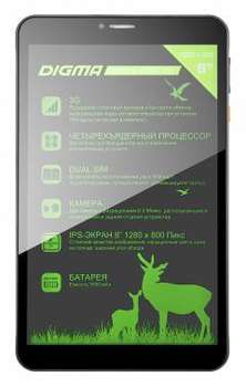 Планшет Digma Optima 8002 3G SC7731 4C/RAM1Gb/ROM8Gb 8" IPS 1280x800/3G/WiFi/BT/0.3Mpix/0.3Mpix/GPS/Android 5.1/графит/Touch/microSD 128Gb/minUSB/3500mAh