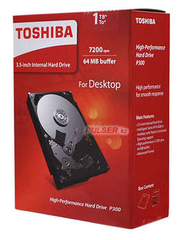 Жесткий диск HDD Toshiba SATA-III 1Tb HDWD110EZSTA P300 64Mb 3.5" Rtl