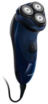 Бритва Philips Электро/ PowerTouch, от сети, можно мыть, Comfort Cut, Flex & Float, индикатор, цвет темно-синий