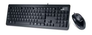 Комплект (клавиатура+мышь) Genius Комплект клавиатура + мышь SlimStar C100X, чёрный, USB  31330216100