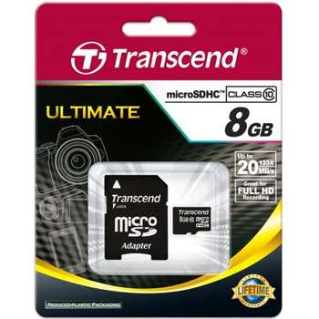 Карта памяти Transcend TS8GUSDHC10 MicroSD