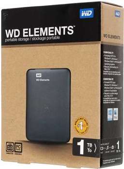 Внешний накопитель WD Original USB 3.0 1Tb BUZG0010BBK-EESN Elements Portable 2.5" черный