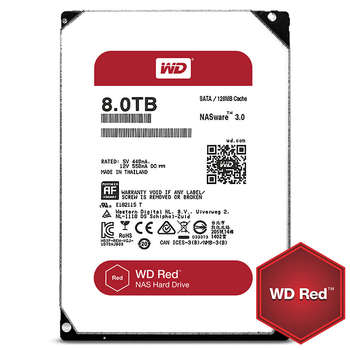 Жесткий диск HDD WD Жесткий диск Original SATA-III 8Tb 80EFZX NAS Red 128Mb 3.5"