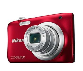 Фотокамера NIKON Фотоаппарат  CoolPix A100 красный 20.1Mpix Zoom5x 2.7" 720p 25Mb SDXC CCD 1x2.3 IS el 10minF/EN-EL19