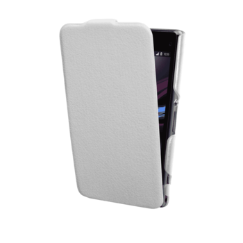 Аксессуар для смартфона Lazarr Чехол Чехол Protective Case Slim для Sony Xperia Z1 Compact, эко кожа, белый 11101817