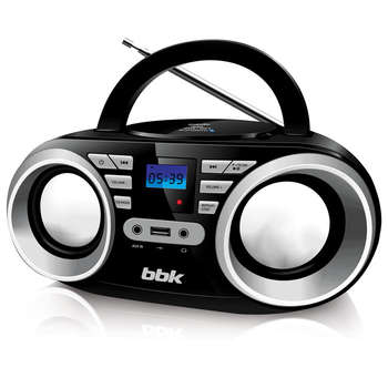Магнитола BBK BX160BT черный 6Вт/CD/CDRW/MP3/FM/USB/BT