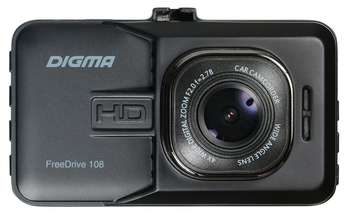 Автомобильный видеорегистратор Digma Видеорегистратор FreeDrive 108 черный 1080x1920 1080p 140гр. NTK96223