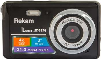 Фотокамера REKAM iLook S959i черный 21Mpix 3" 720p SDHC/MMC CMOS IS el/Li-Ion 1108005131
