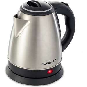 Чайник/Термопот SCARLETT Чайник электрический  SC-EK21S40 1.6л. 1500Вт серебристый/черный