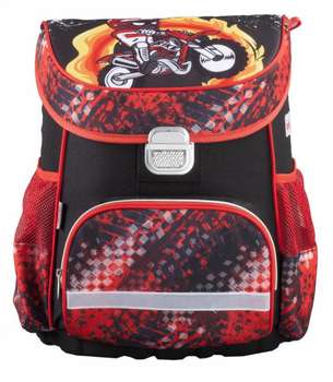 Школьный рюкзак Hama MOTORBIKE красный/черный 00139073