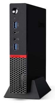 Компьютер, рабочая станция Lenovo ПК  ThinkCentre M600 TINY slim Cel J3060 /4Gb/SSD128Gb/HDG400/noOS/GbitEth/WiFi/BT/клавиатура/мышь/черный