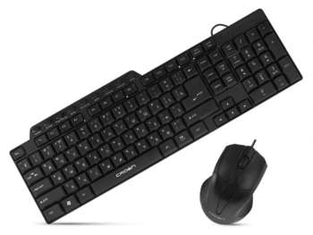 Комплект (клавиатура+мышь) Crown Комплект клавиатура и мышь CMMK-520B CMMK-520B
