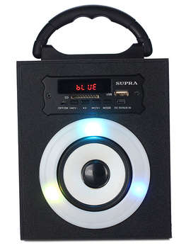 Магнитола SUPRA BTS-550 черный 5Вт/MP3/FM/USB/BT/SD