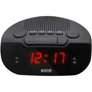 Радиобудильник MYSTERY MCR-21 черный LCD подсв:красная часы:цифровые FM