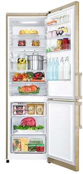 Холодильник LG GA-B499ZVTP золотистый/рисунок