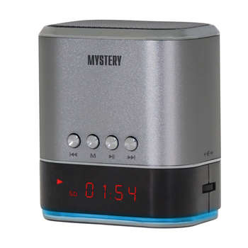Магнитола MYSTERY Аудио  MSP-127 серебристый 3Вт/MP3/FM/USB/microSD