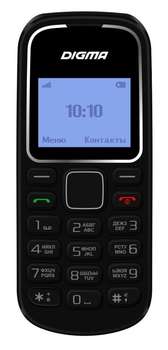 Сотовый телефон Digma A105 2G Linx черный моноблок 1.44"