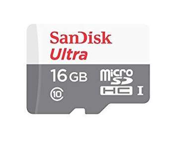 Карта памяти SanDisk Флеш карта microSDHC 16Gb Class10 SDSQUNS-016G-GN3MA Ultra