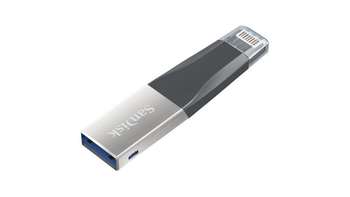 Flash-носитель SanDisk Флеш Диск 16Gb iXpand Mini SDIX40N-016G-GN6NN USB3.0 черный/серебристый