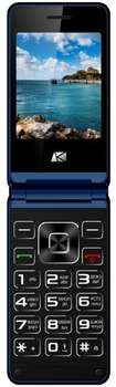Сотовый телефон ARK V1 синий раскладной 2Sim 2.4" 240x320 2Mpix BT GSM900/1800 MP3 FM microSD max32Gb