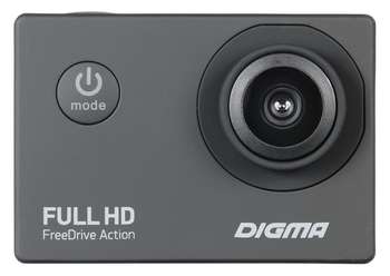 Автомобильный видеорегистратор Digma Видеорегистратор FreeDrive Action Full HD черный 1.2Mpix 1080x1920 1080p 140гр.