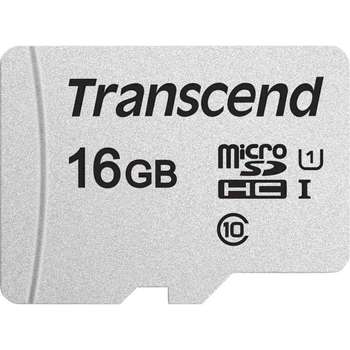 Карта памяти Transcend 16GB UHS-I U1 microSD with Adapter TS16GUSD300S-A
