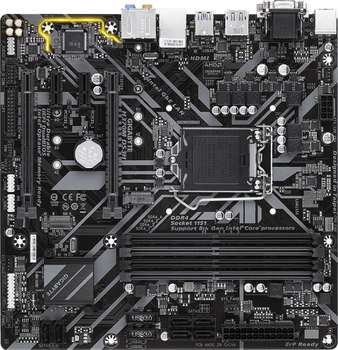 Материнская плата Gigabyte H370M DS3H Soc-1151v2 Intel H370 4xDDR4 mATX AC`97 8ch GbLAN RAID+VGA+DVI+HDMI+DP