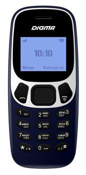 Сотовый телефон Digma Linx A105N 2G 32Mb темно-синий моноблок 1.44" LT1046PM