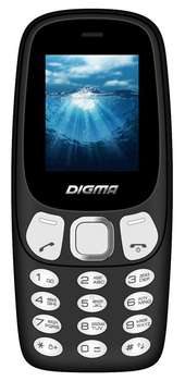 Сотовый телефон Digma N331 mini 2G Linx 32Mb черный моноблок 2Sim 1.77" 128x160 BT GSM900/1800 FM microSD max16Gb