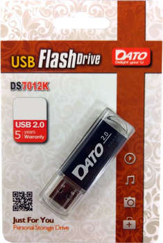 Flash-носитель DATO 8Gb DS7012 DS7012K-08G USB2.0 черный