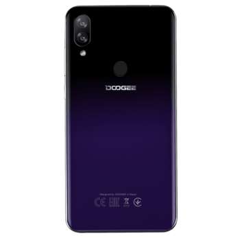 Смартфон Doogee Y7 Phantom Purple, 5.84" 19:9 2280x1080, 1.6GHz, 8 Core, 3GB RAM, 32GB, up to 64GB flash, 16Mpix+13Mpix/16Mpix, 2 Sim, 2G, 3G, LTE, BT, Wi-Fi, GPS, Micro-USB, 3360mAh, Android 8.1, 180g, 151.4x73.8x8.9 Y7_Phantom Purple