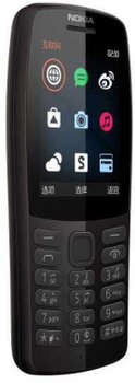 Сотовый телефон Nokia Мобильный телефон 210 Dual Sim черный моноблок 2Sim 2.4" 240x320 0.3Mpix GSM900/1800 MP3 FM microSD max64Gb