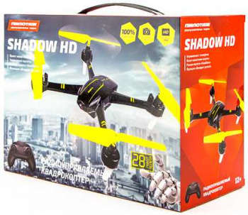 Квадрокоптер PILOTAGE Shadow HD 2Mpix 720p ПДУ черный/желтый