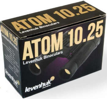 Бинокль Levenhuk 10-10x 25мм Atom 10x25 черный