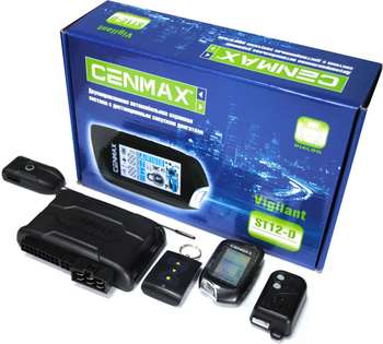 Сигнализация автомобильная CENMAX Автосигнализация Vigilant ST-12D с обратной связью + дистанционный запуск брелок с ЖК дисплеем