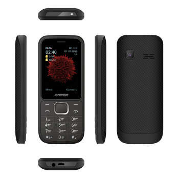 Сотовый телефон Digma Мобильный телефон C240 Linx 32Mb черный/серый моноблок 2Sim 2.4" 240x320 0.08Mpix GSM900/1800 FM microSD max16Gb