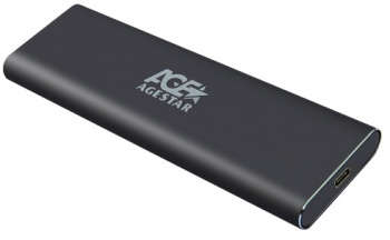 Бокс для HDD AgeStar 3UBNF1C m2 NGFF 2280 B-Key USB 3.0 алюминий серый