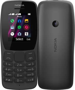 Сотовый телефон Nokia Мобильный телефон 110 DUAL SIM BLACK 16NKLB01A07 NOKIA