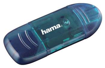 Аксессуар для ноутбука Hama Устройство чтения карт памяти USB2.0 H-114730 синий