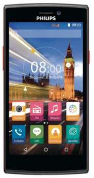 Смартфон Philips S337 8Gb черный моноблок 3G 2Sim 5" 480x854 Android 5.1 5Mpix WiFi BT GPS GSM900/1800 GSM1900 TouchSc MP3 FM A-GPS microSDHC max32Gb