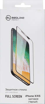 Аксессуар для смартфона REDLINE Защитное стекло для экрана  Full Screen черный для Apple iPhone X/XS 1шт.