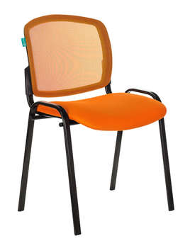 Кресло, стул БЮРОКРАТ Стул ВИКИ оранжевый TW-38-3 TW-96-1 сетка/ткань на ножках металл черный
