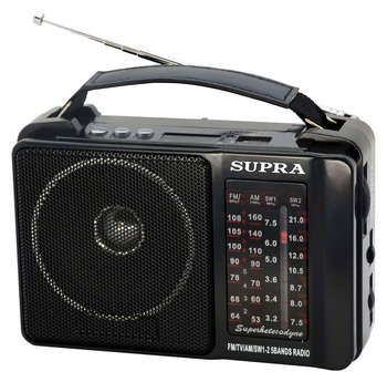 Радиоприемник SUPRA портативный ST-18U черный USB SD